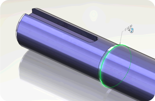 圆形边缘上的参考尺寸 圆形边缘上的参考尺寸