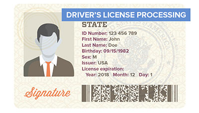 driver's license recognition and processing